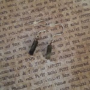 Handmade Sterling Silver, Smokey Quartz earrings